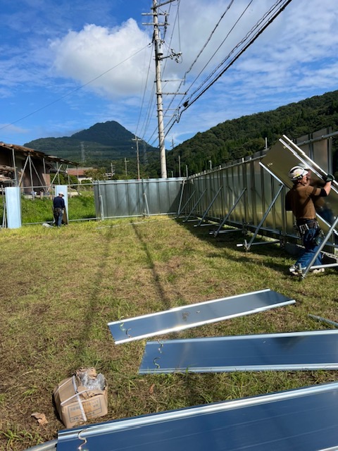 ○○工業 資材倉庫仮囲い設置